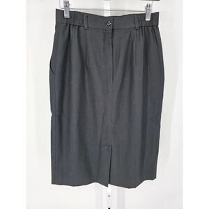 Vintage Laura Gayle Womens Sz 10 Midi Length Pencil Skirt Solid Black